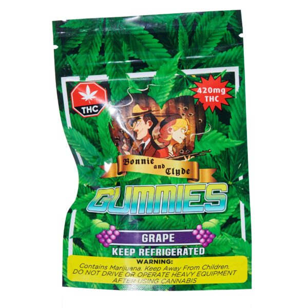 BONNIE & CLYDE GUMMIES - (420-MG-THC) GRAPE