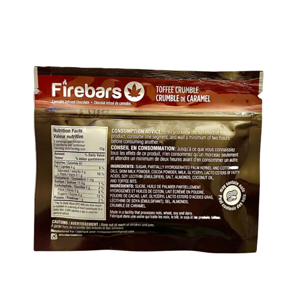 FIRE BARS - (140-MG-THC) TOFFEE CRUMBLE