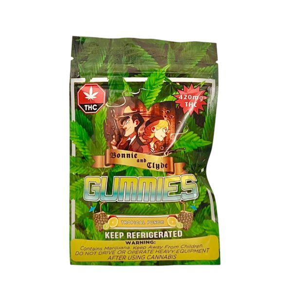 BONNIE & CLYDE GUMMIES - (420-MG-THC) TROPICAL PUNCH