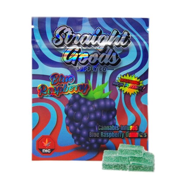 STRAIGHT GOODS GUMMIES - (500 MG THC) BLUE RASPBERRY