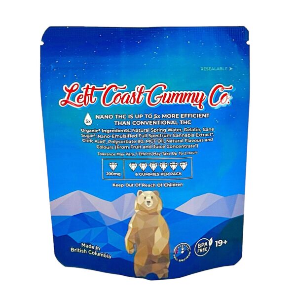 LEFT COAST GUMMYS - (1200-MG-THC) MIXED FRUIT