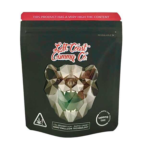 LEFT COAST GUMMYS - (1200-MG-THC) MIXED FRUIT