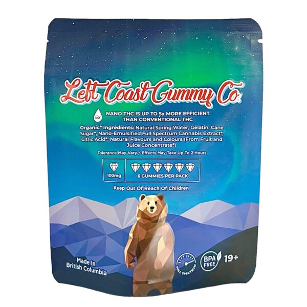 LEFT COAST GUMMYS - (600-MG-THC) MIXED FRUIT