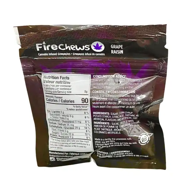 FIRE CHEWS - (500-MG-THC) GRAPE