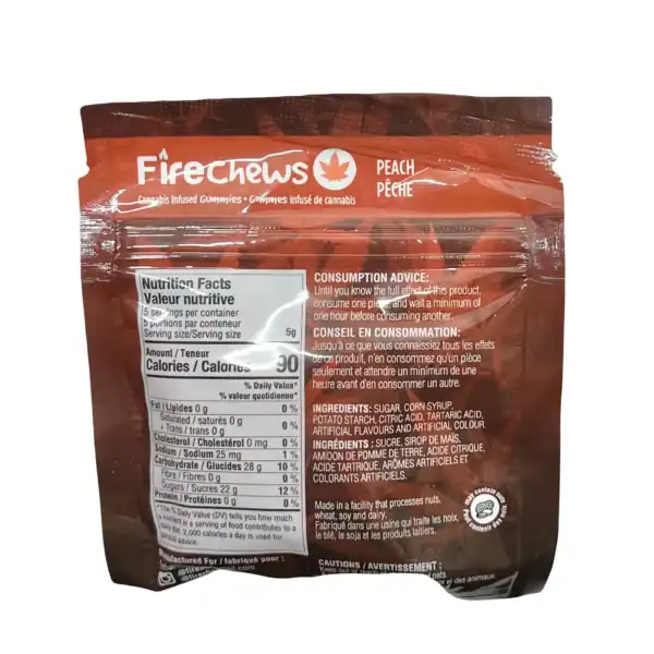FIRE CHEWS - (500-MG-THC) PEACH