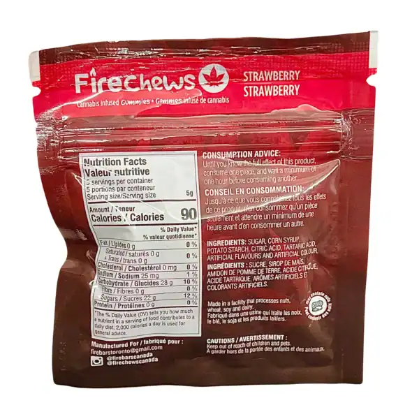 FIRE CHEWS - (500-MG-THC) STRAWBERRY