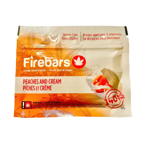 FIRE BARS - (140-MG-THC) PEACHES & CREAM
