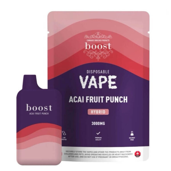 BOOST DISPOSABLE VAPE - ACAI FRUIT PUNCH (3 GRAM)