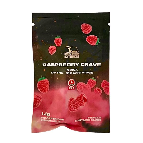 HONEY BADGER VAPE CART - RASPBERRY CRAVE