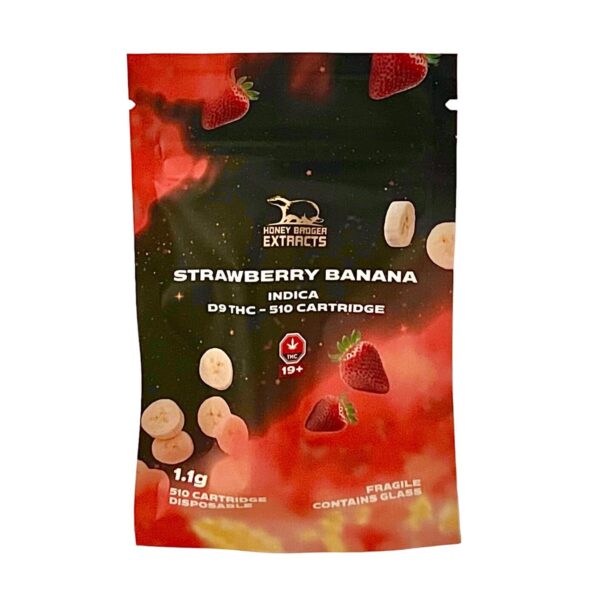 HONEY BADGER VAPE CART - STRAWBERRY BANANA