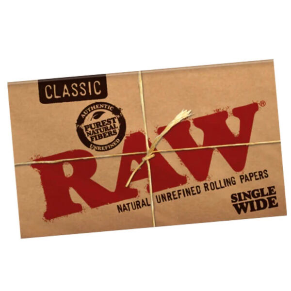 RAW UNREFINED CLASSIC SINGLE WIDE ROLLING PAPERS