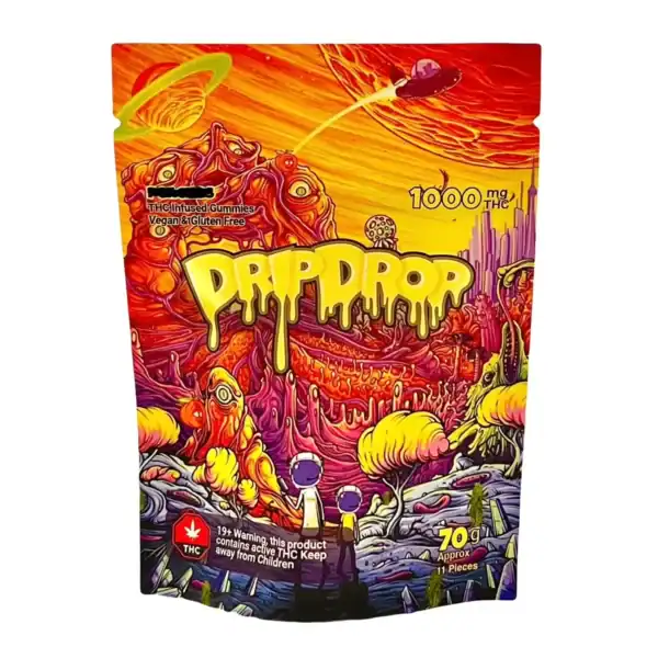 DRIP DROP GUMMYS - (1000-MG-THC) SOUR GRAPE