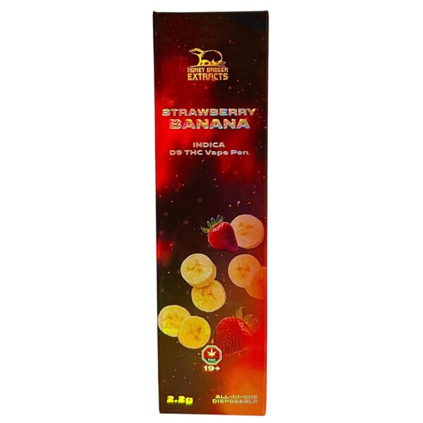 HONEY BADGER D9 VAPE PEN - STRAWBERRY BANANA (2 GRAM)