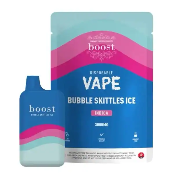 BOOST DISPOSABLE VAPE - BUBBLE SKITTLEZ ICE (3 GRAM)