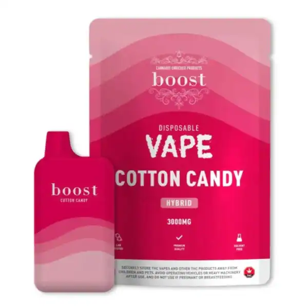 BOOST DISPOSABLE VAPE - COTTON CANDY (3 GRAM)