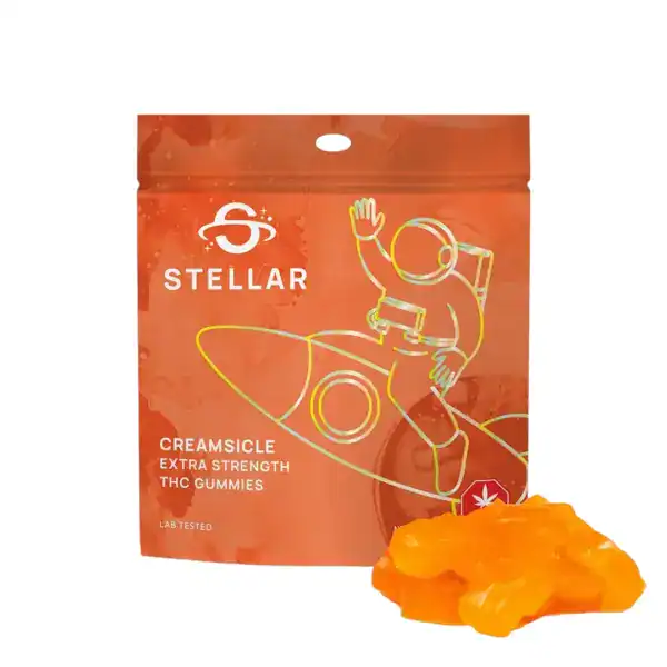 STELLAR GUMMIES - (2000-MG-THC) CREAMSICLE