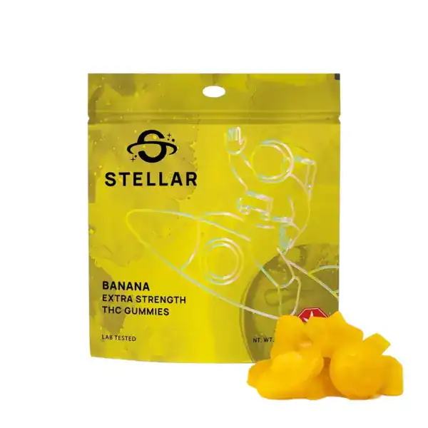 STELLAR GUMMIES - (2000-MG-THC) BANANA