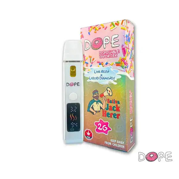 DOPE LIQUID DIAMONDS X LIVE RESIN DISPOSABLE VAPE - JACK HERER (2 GRAM)