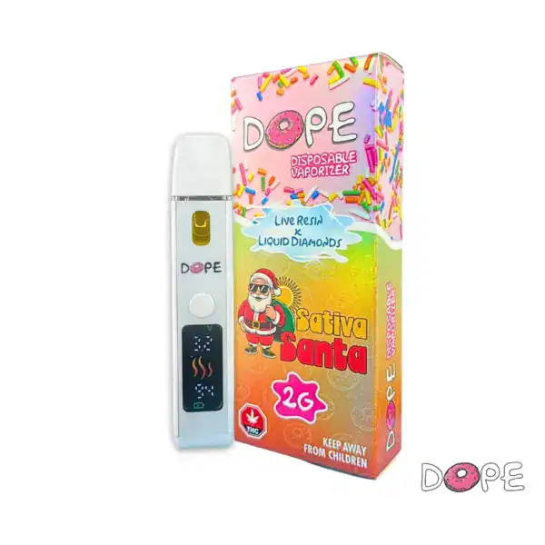 DOPE LIQUID DIAMONDS X LIVE RESIN DISPOSABLE VAPE - SANTA (2 GRAM)