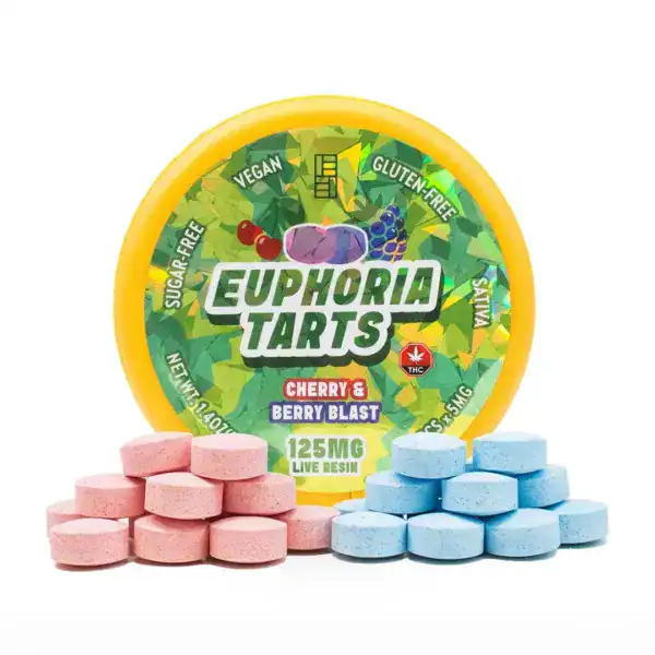 EUPHORIA TARTS - (125-MG-THC) CHERRY & BERRY BLAST SATIVA