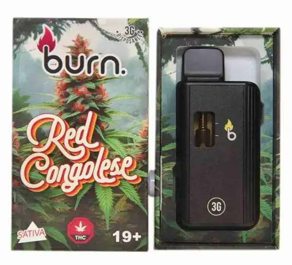 BURN DISPOSABLE VAPE – RED CONGOLESE (3 GRAM)