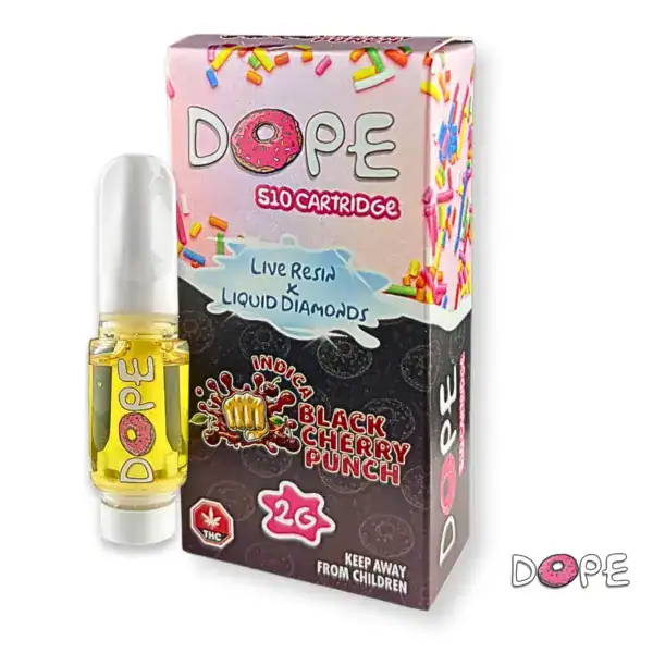 DOPE LIVE RESIN X LIQUID DIAMONDS VAPE CART - BLACK CHERRY PUNCH (2 GRAM)