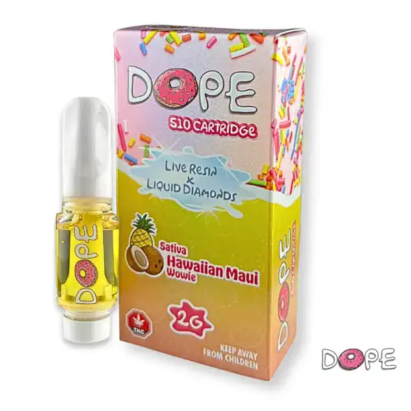 DOPE LIVE RESIN X LIQUID DIAMONDS VAPE CART - HAWAIIAN MAUI WOWIE (2 GRAM)