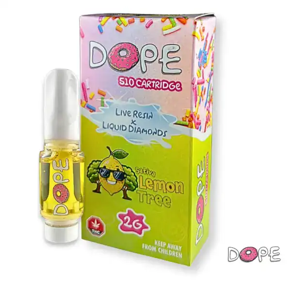 DOPE LIVE RESIN X LIQUID DIAMONDS VAPE CART - LEMON TREE (2 GRAM)