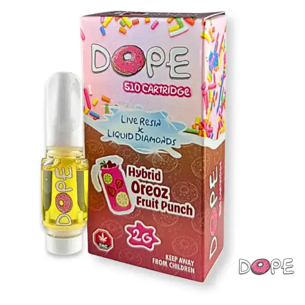 DOPE LIVE RESIN X LIQUID DIAMONDS VAPE CART - OREOHZ FRUIT PUNCH (2 GRAM)