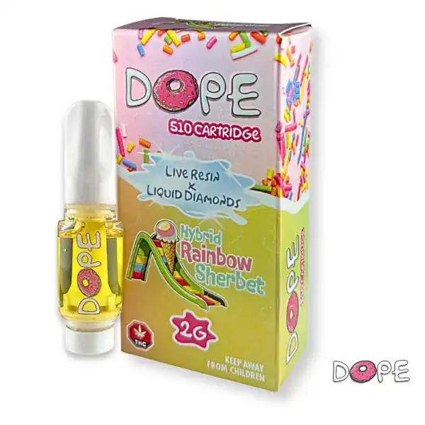 DOPE LIVE RESIN X LIQUID DIAMONDS VAPE CART - RAINBOW SHERBET (2 GRAM)