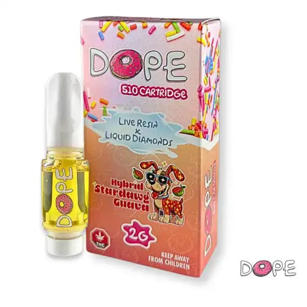 DOPE LIVE RESIN X LIQUID DIAMONDS VAPE CART - STARDAWG GUAVA (2 GRAM)