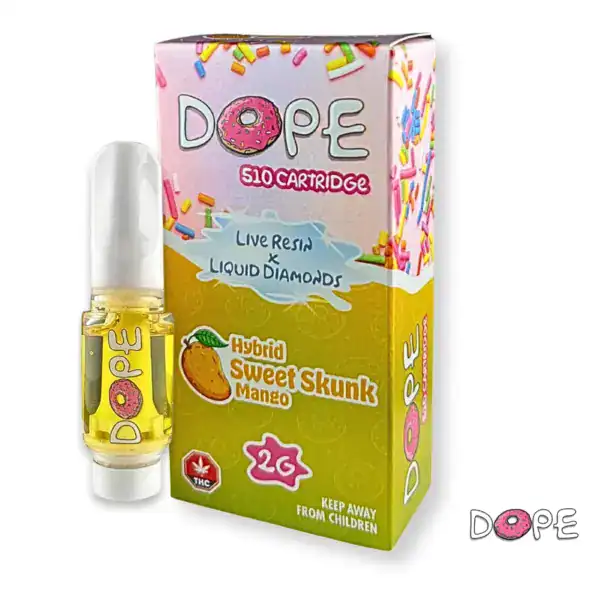 DOPE LIVE RESIN X LIQUID DIAMONDS VAPE CART - SWEET SKUNK MANGO (2 GRAM)