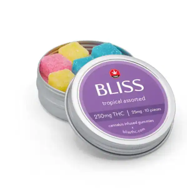 BLISS GUMMIES - TROPICAL ASSORTED (250-MG-THC)