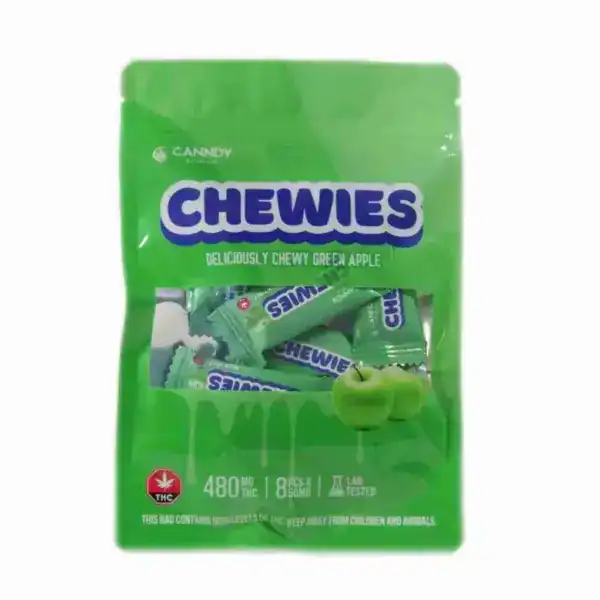 CANNDY EDIBLES CHEWIES - GREEN APPLE (480-MG-THC)