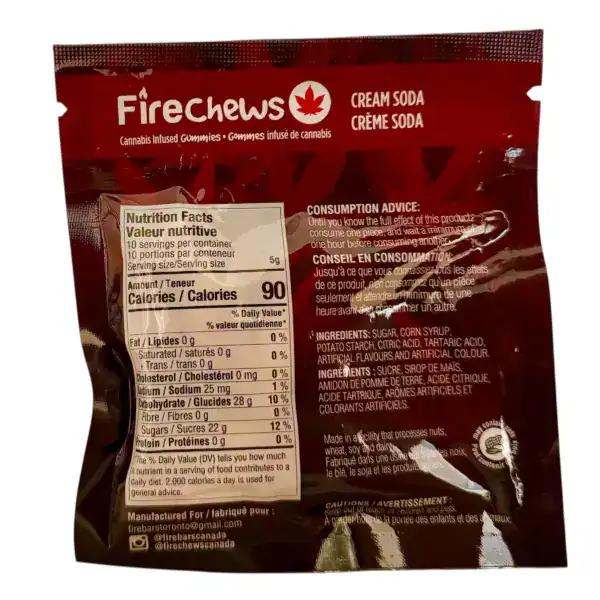 FIRE CHEWS - (1000-MG-THC) CREAM SODA