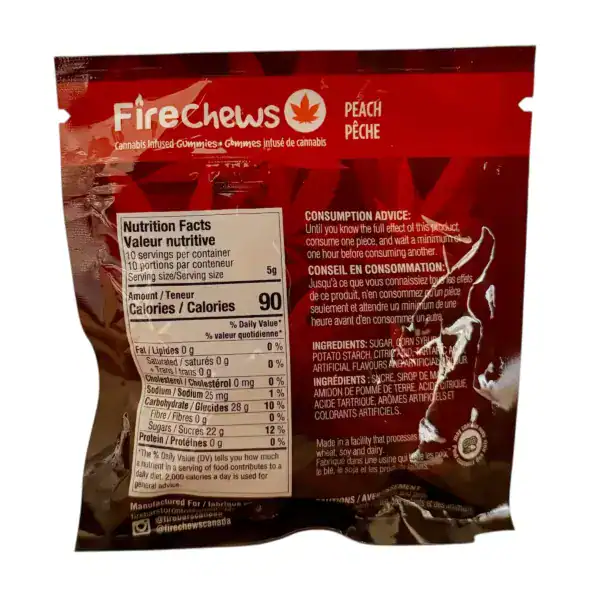 FIRE CHEWS - (1000-MG-THC) PEACH