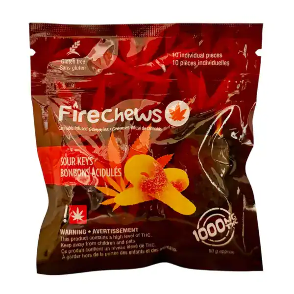 FIRE CHEWS - (1000-MG-THC) SOUR KEYS