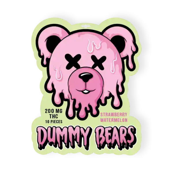 DUMMY BEARS GUMMYS (200-MG-THC) - STRAWBERRY WATERMELON