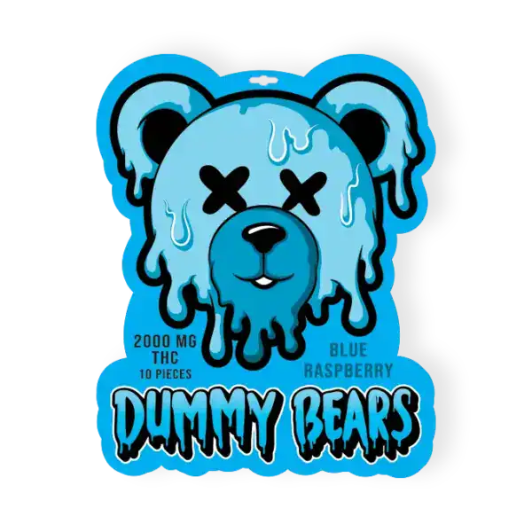 DUMMY BEARS GUMMYS (2000-MG-THC) - BLUE RASPBERRY