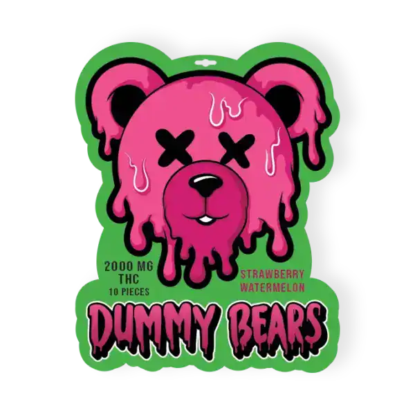 DUMMY BEARS GUMMYS (2000-MG-THC) - STRAWBERRY WATERMELON