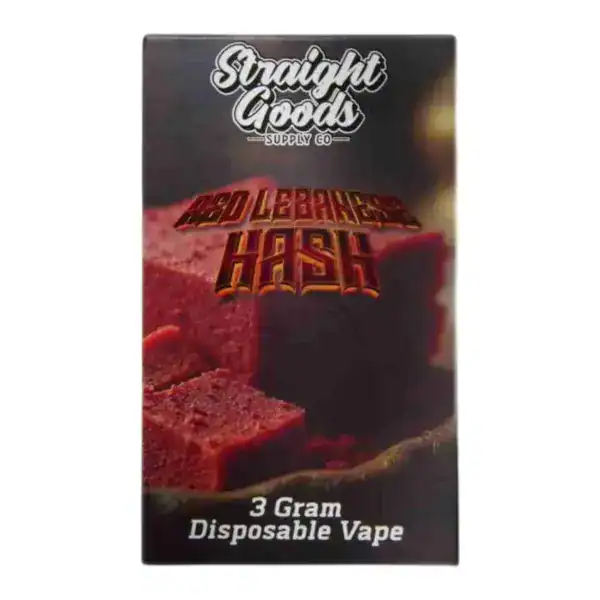 STRAIGHT GOODS DISPOSABLE VAPE - RED LEBANESE HASH (3 GRAM)