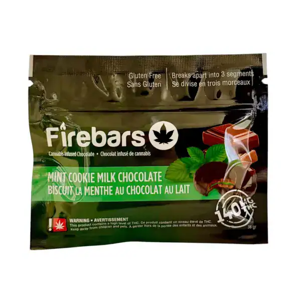 FIRE BARS - (140-MG-THC) MINT COOKIE MILK CHOCOLATE